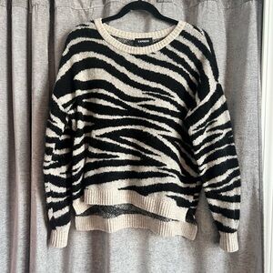 Express Zebra Print Sweater